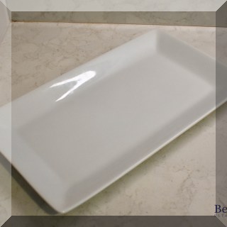 K43. Pottery Barn ”Great White” rectangular serving dish. 12” x 7” - $5